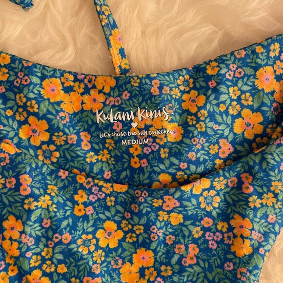 Blue Ditzy Flower Triangle Bikini - Picture 3 of 3